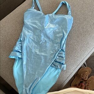 BECCA Shimmering Blue One-Piece Swimsuit